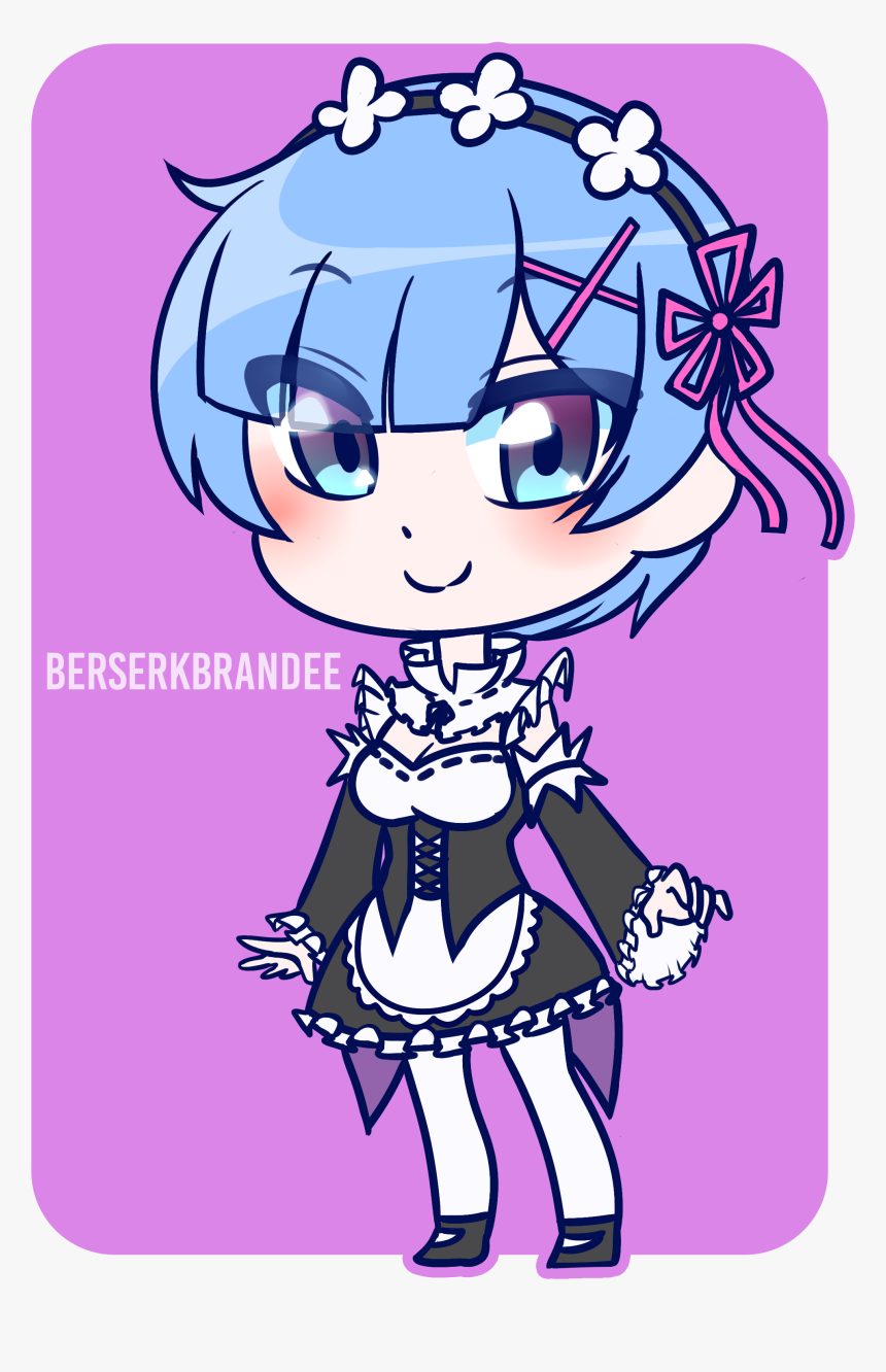 Rem Chibi Commission - Cartoon, HD Png Download