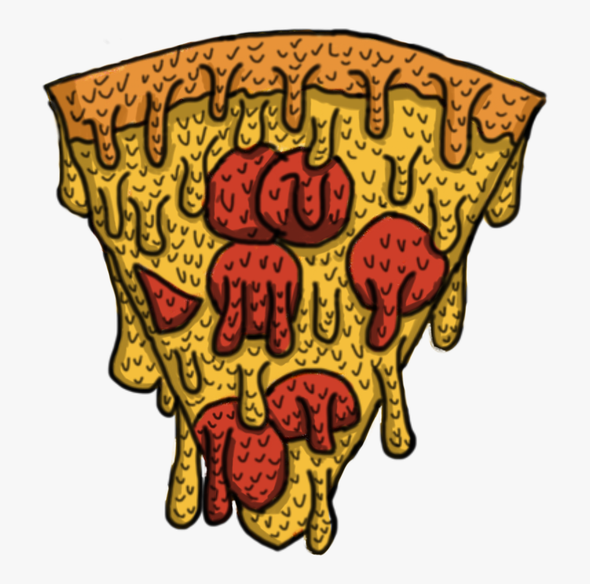 Pizza Grime Colored Red Yellow Ew Art Dripping Slime - Grime Art Png Face, Transparent Png