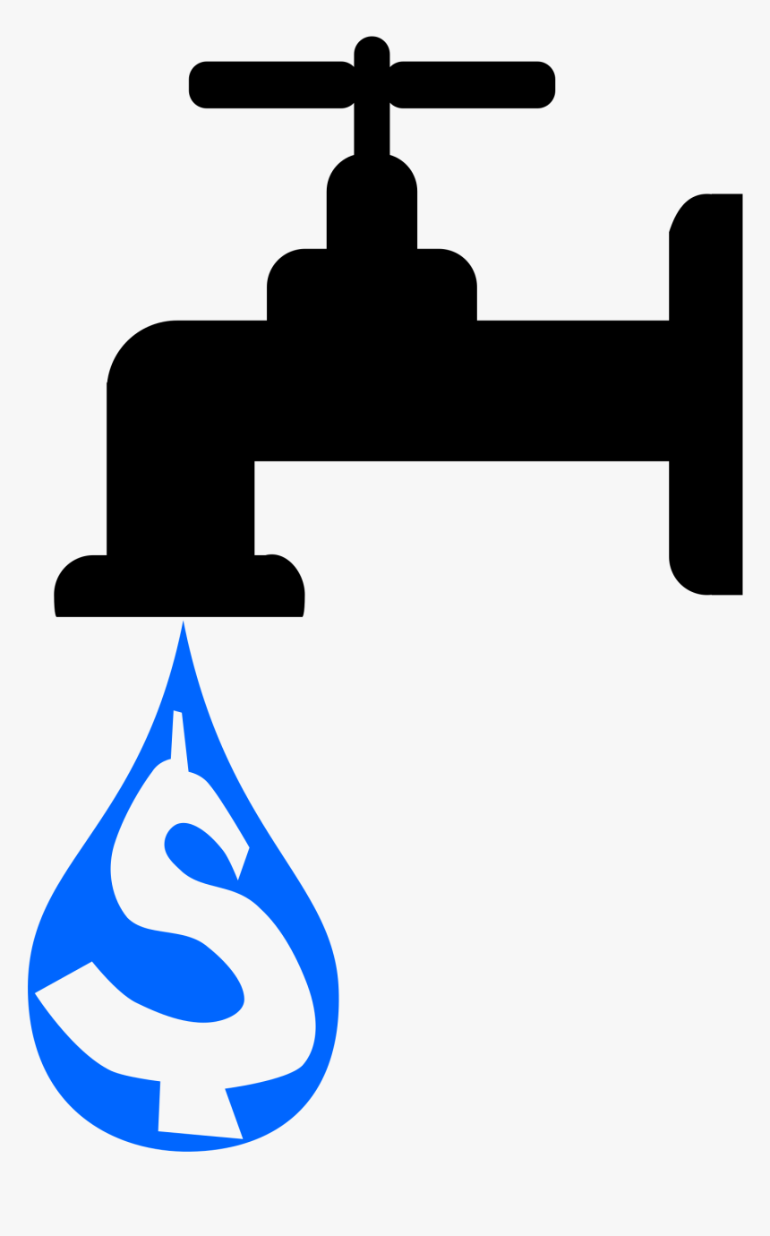 Dripping Water Cliparts - Faucet Bitcoin, HD Png Download