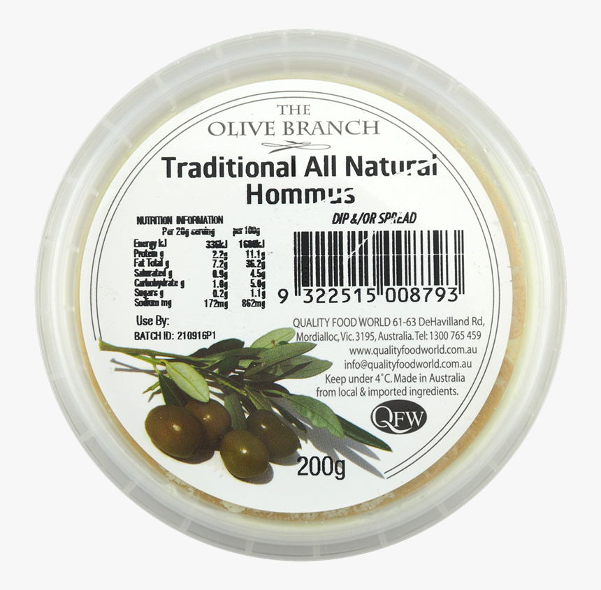 Picture Of The Olive Branch Traditional Hommus Dip - Olive, HD Png Download