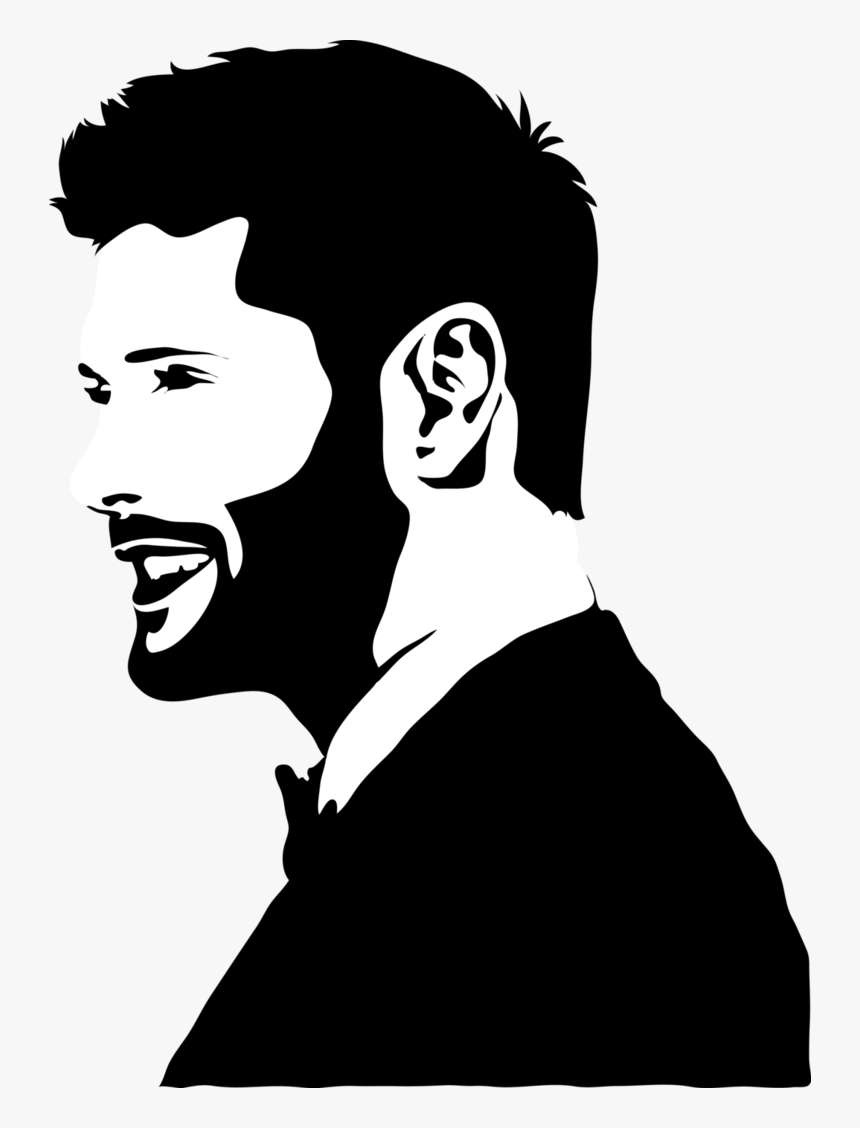 Person Silhouette 5 December Clip Art - Jensen Ackles Black And White Cartoon, HD Png Download