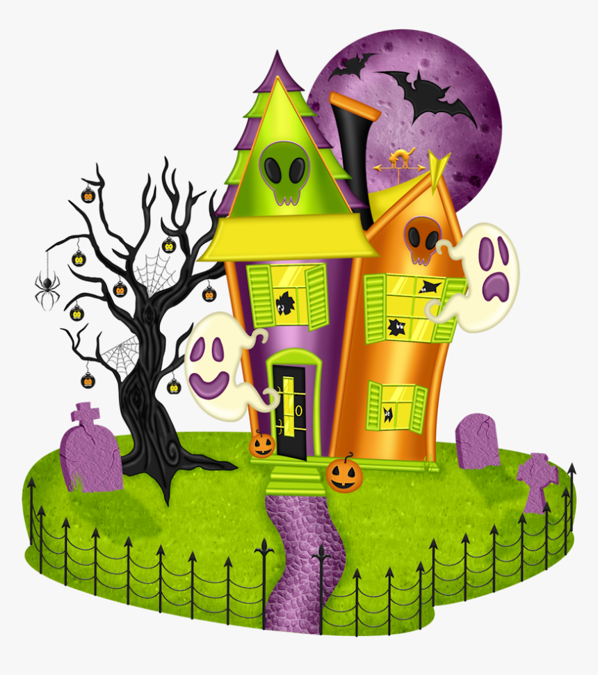 28 Collection Of Halloween Haunted House Clipart - Halloween Haunted House Clipart, HD Png Download
