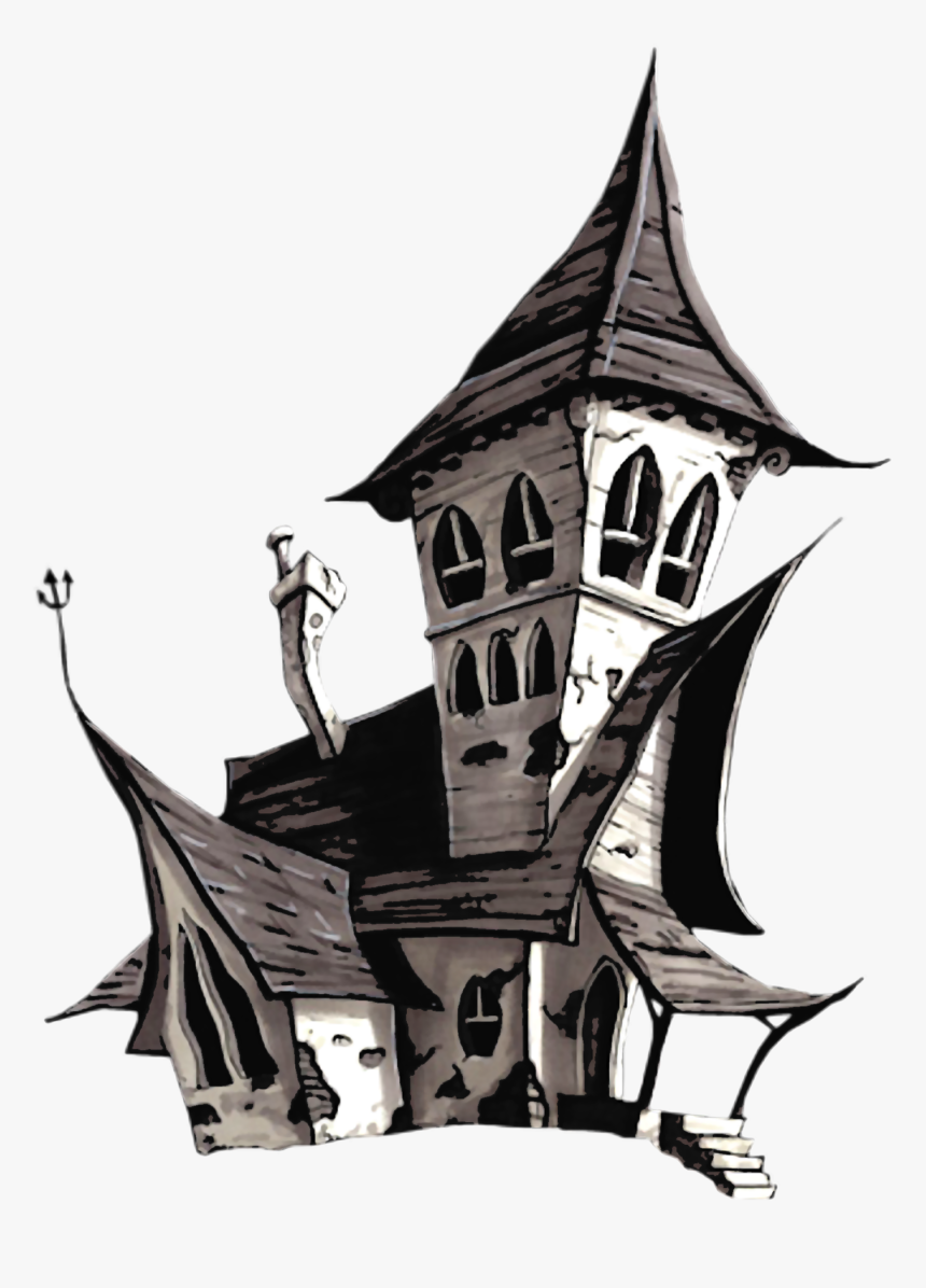 Halloween House Png - Halloween Png White, Transparent Png