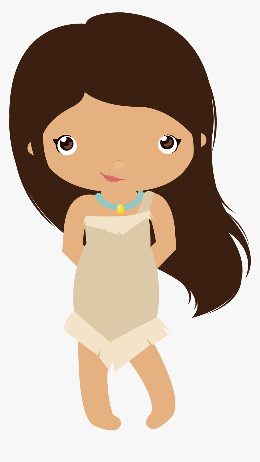 Brown-hair - Baby Pocahontas Clipart, HD Png Download