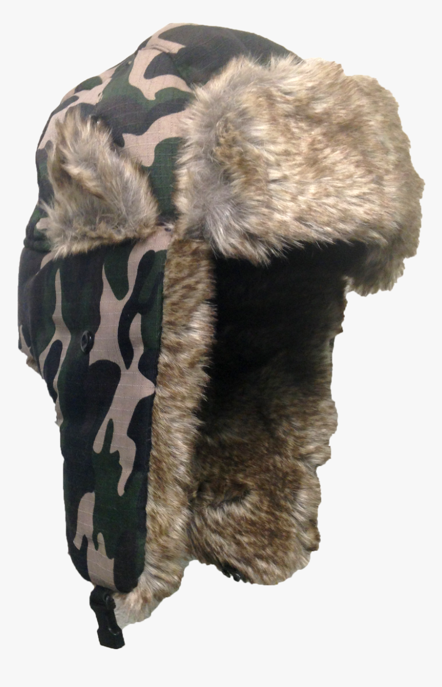 Trooper Beanie In Army Camo - Fur Clothing, HD Png Download