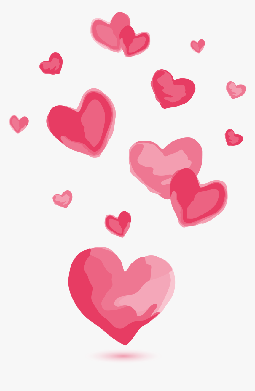 Hearts Watercolor Png, Transparent Png