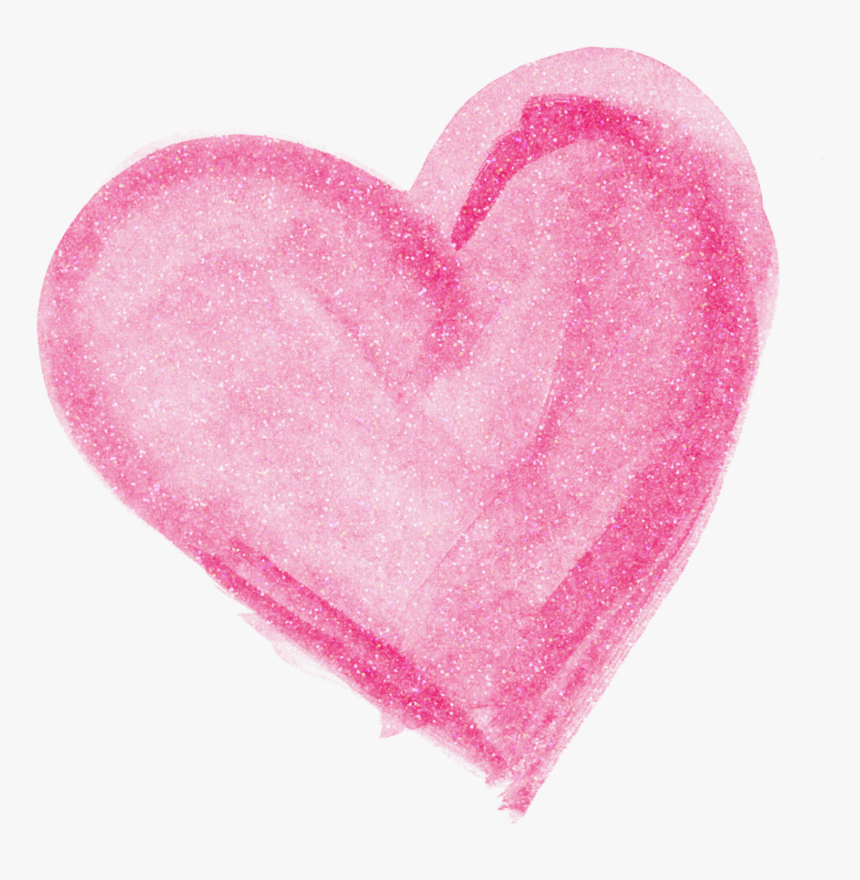 Brush Pink Heart Png, Transparent Png