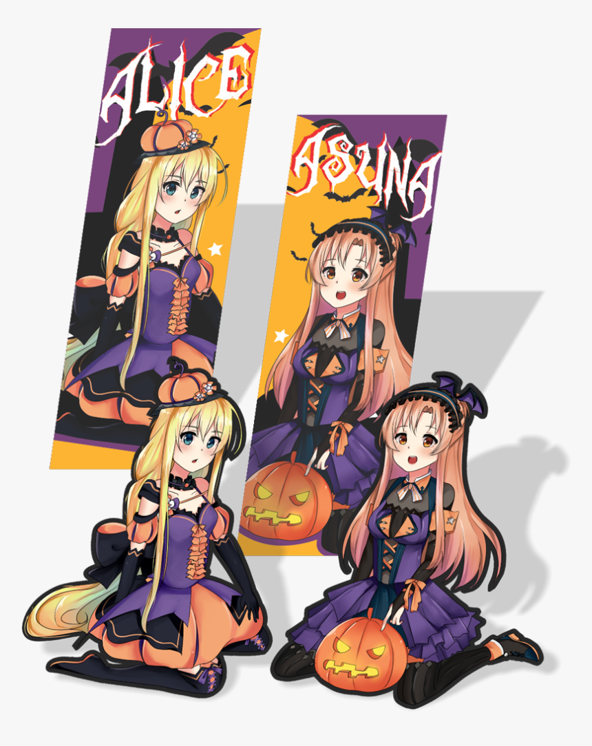 Image Of Asuna & Alice Halloween - Cartoon, HD Png Download