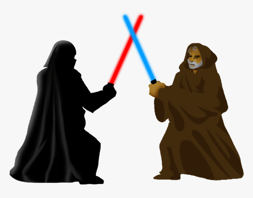 Emotion On Twitter - Darth Vader Vs Obi Wan Png, Transparent Png