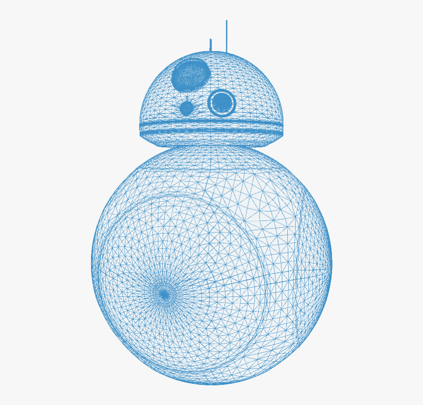 Bb8 Wireframe - Wireframe Personajes, HD Png Download