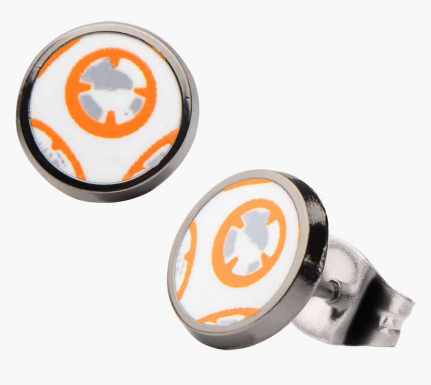 Force Awakens Bb-8 Stud Earrings - Circle, HD Png Download