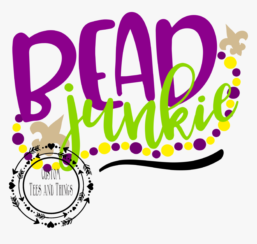Mardi Pattern Gras Bead Party Holiday Clipart - Illustration, HD Png Download