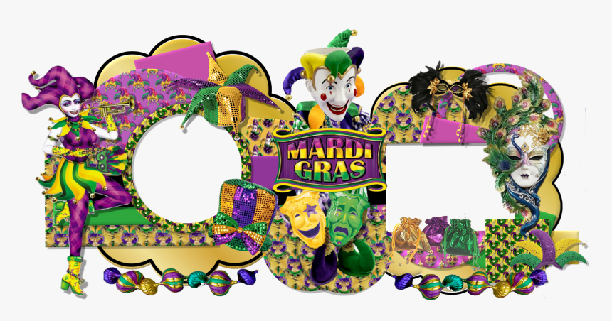 Mardi Gras Beads Border Png - Cartoon, Transparent Png