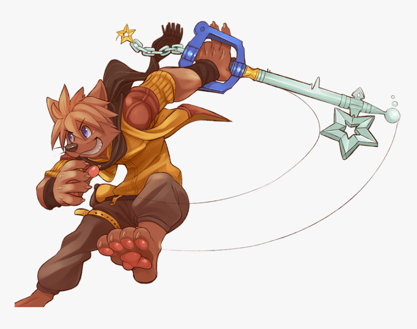 [art By Gazpacho] Neo The Keyblade Master - Keyblade Furry, HD Png Download
