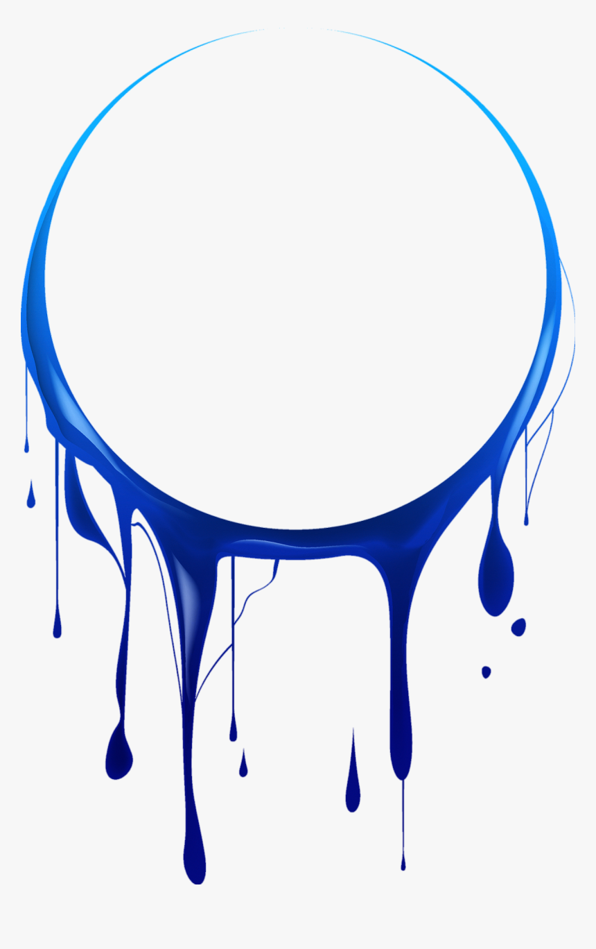 Painting Transprent Free Download - Blue Paint Drip Png, Transparent Png