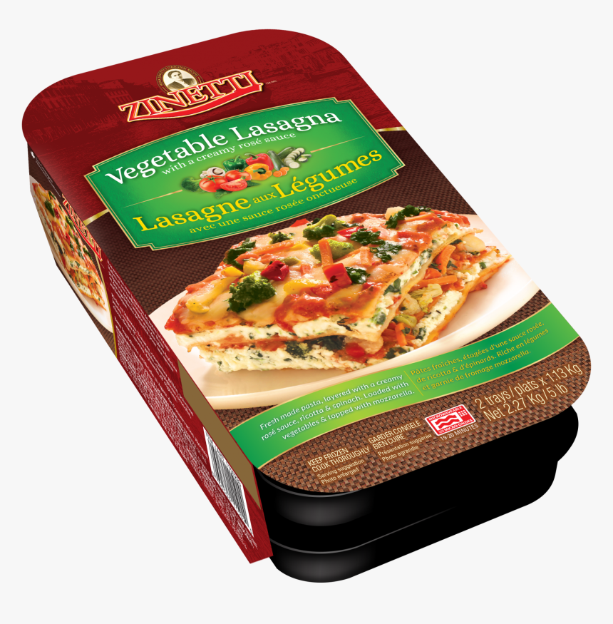 Zinetti S Frozen Vegetable Lasagna - Lasagne Pack, HD Png Download