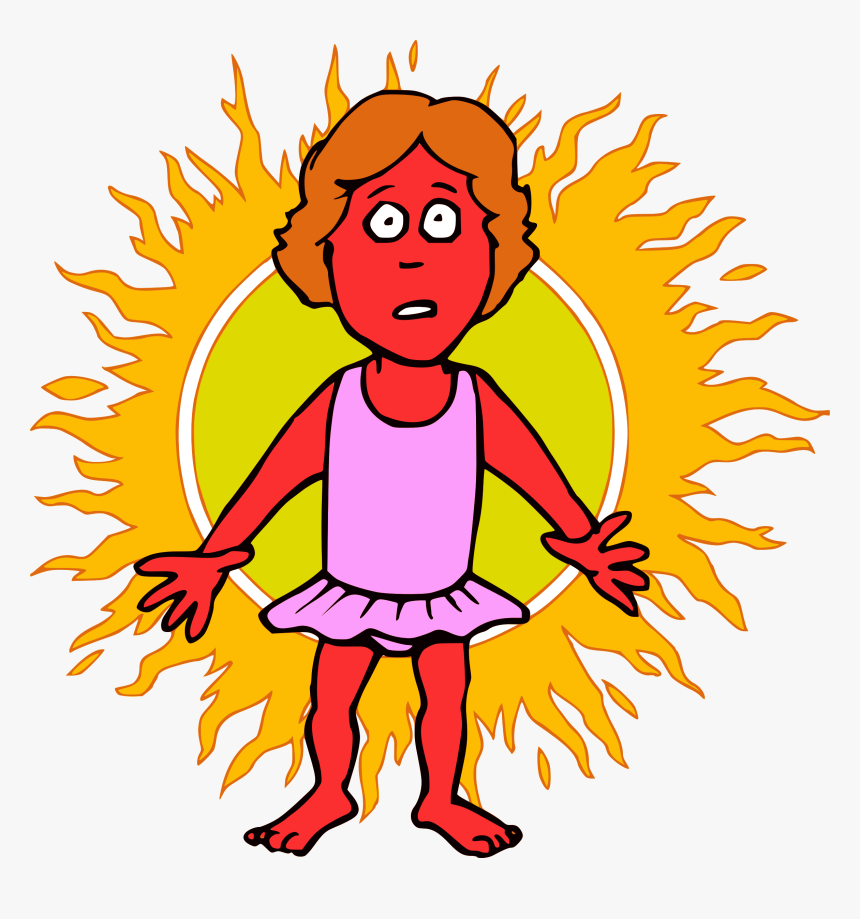 Sunshine Clipart Happy Person - Sunburn Clipart, HD Png Download