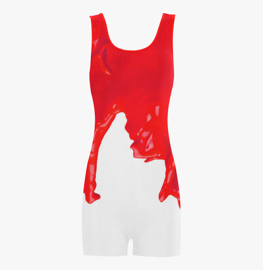 Glossy Red Paint Dripping Classic One Piece Swimwear Active Tank Hd Png Download Transparent Png Image Pngitem