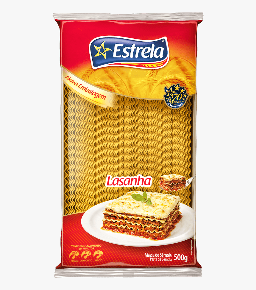Macarrão Para Lasanha Estrela, HD Png Download