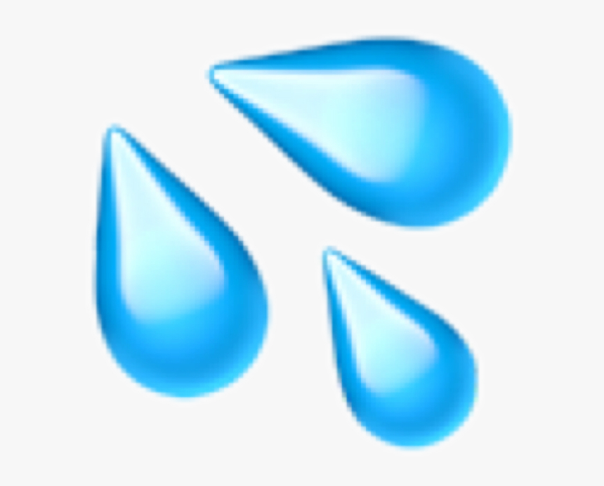 Water Emoji Png - Sweat Droplets Emoji, Transparent Png