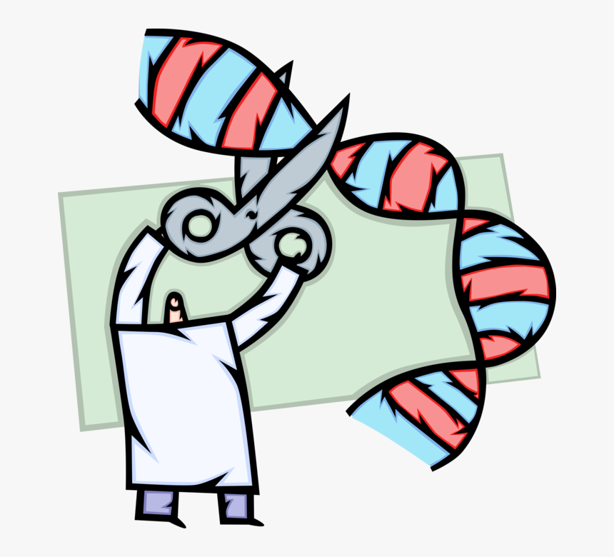 Vector Illustration Of Scientist Uses Genetic Engineering - Dna Vector Graphic Png, Transparent Png
