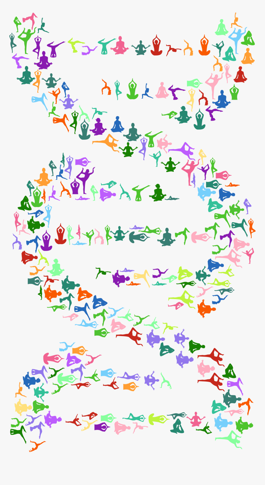 Yoga Dna Clip Arts - Dna Art Black And White, HD Png Download