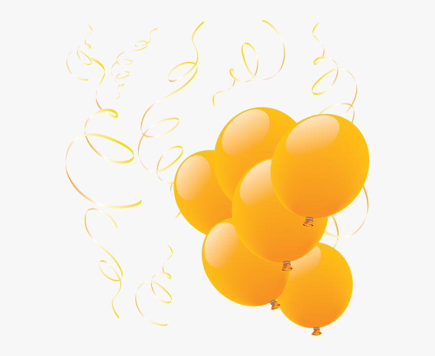 Shiny Yellow Balloons Png - Yellow Balloons Png Background, Transparent Png
