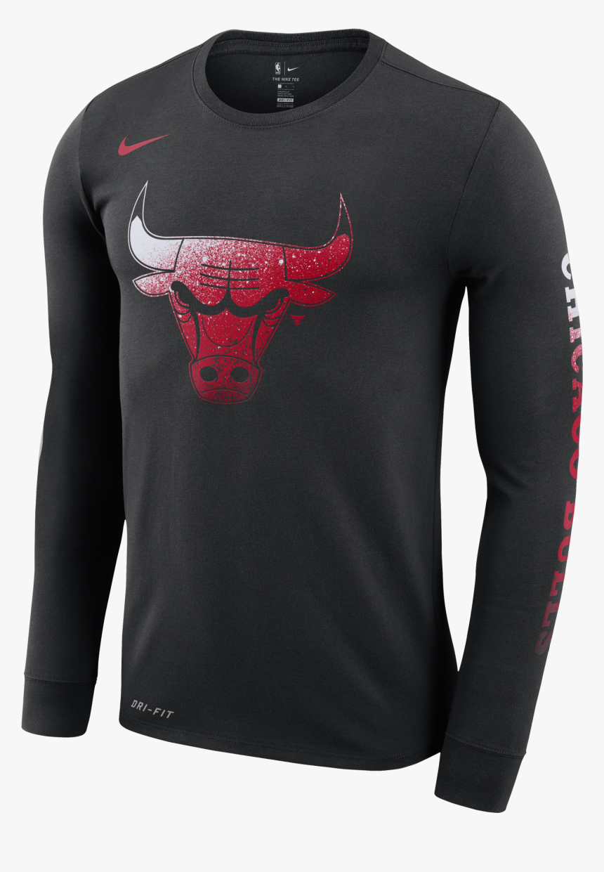 Nike Nba Chicago Bulls Logo Dry Tee - Los Angeles Lakers Long Sleeve, HD Png Download