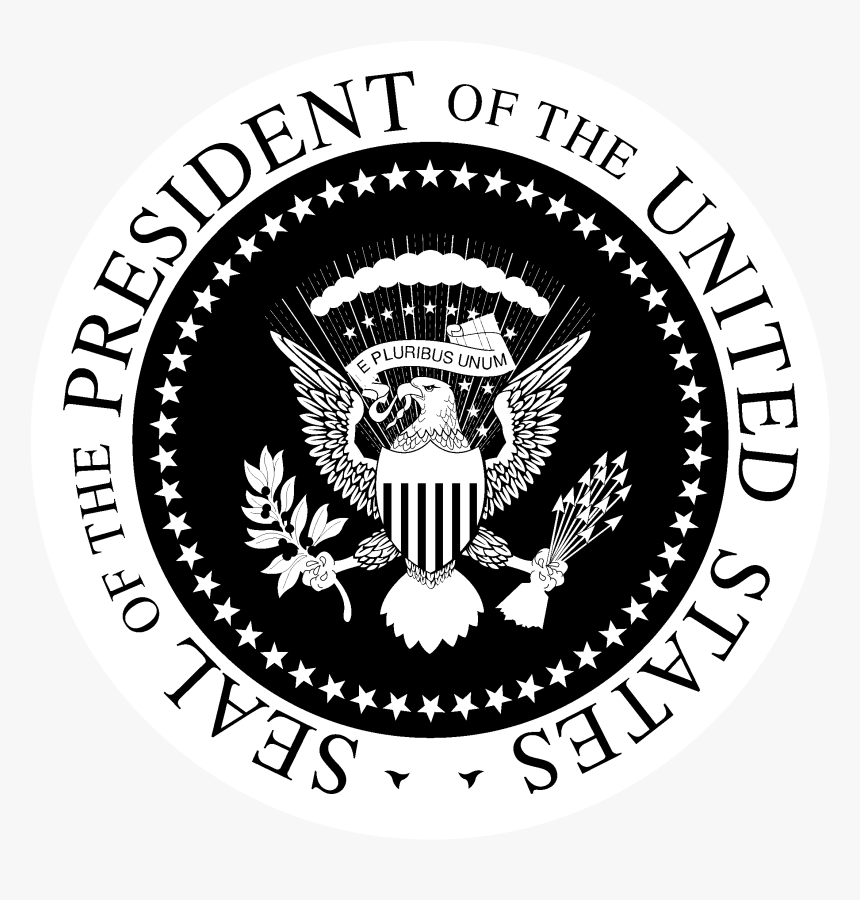 Head United House Of States State Seal Clipart - Seal Of The President Of The United States Black And, HD Png Download