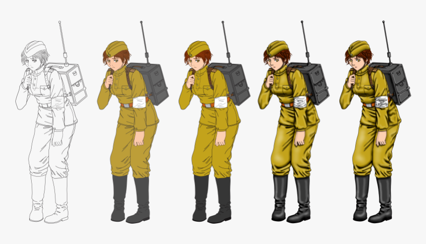 Soldier Military Clipart Ww Russian Empire Anime Transparent - Russian Soldier Anime, HD Png Download