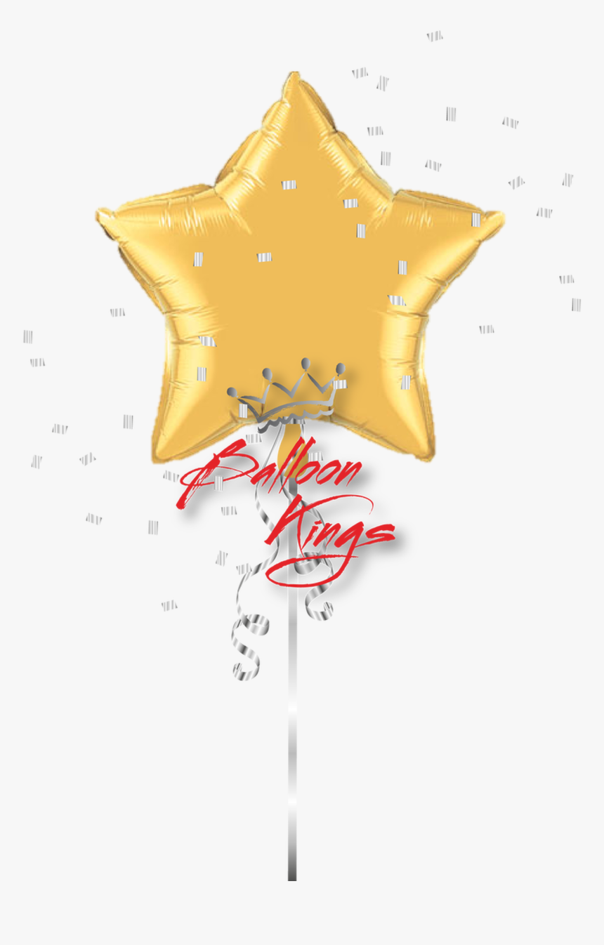Gold Star - Gold Star Balloon Png, Transparent Png