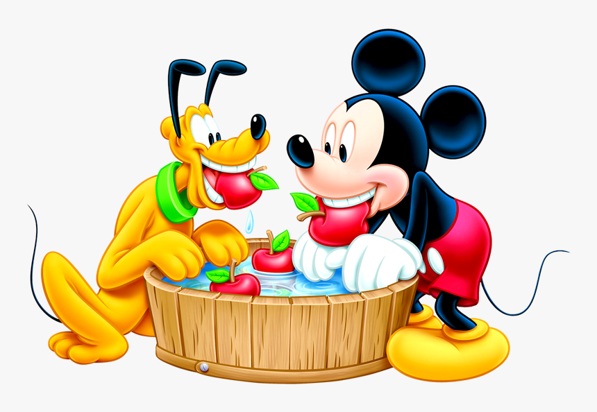 Goofy Mickey Mouse Transparent Image - Bobbing For Apples Cartoon, HD Png Download