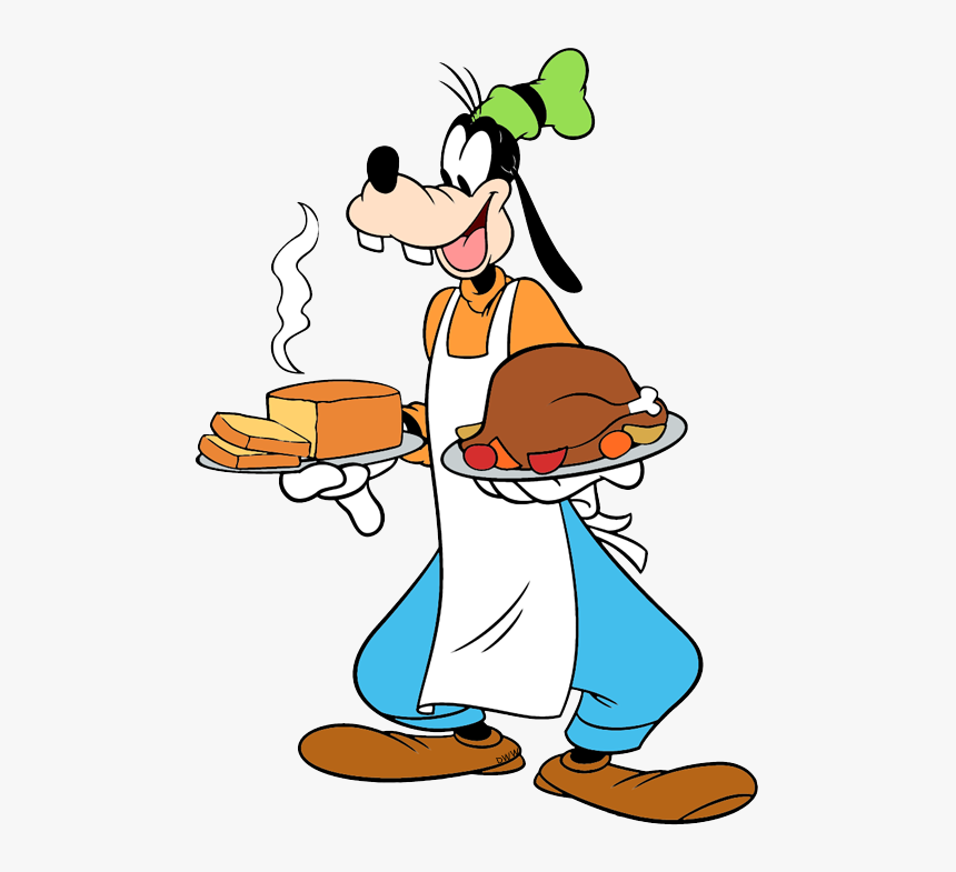 Transparent Thanksgiving Transparent Png - Mickey Mouse Goofy Thanksgiving, Png Download
