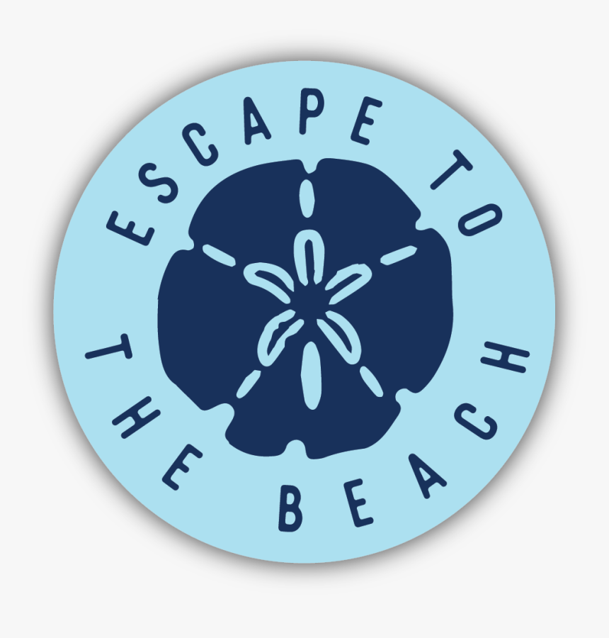 Escape To The Beach Sand Dollar Sticker - Circle, HD Png Download