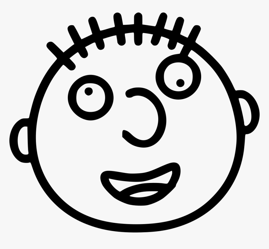 Goofy - Silly Face Clipart Black And White, HD Png Download