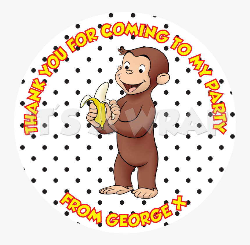 Curious George Sweet Cone Stickers - Children's Book Characters, HD Png Download