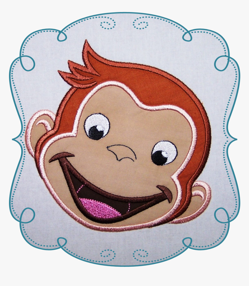 Curious Charlie Laughing - Cartoon Hand Embroidery Designs, HD Png Download