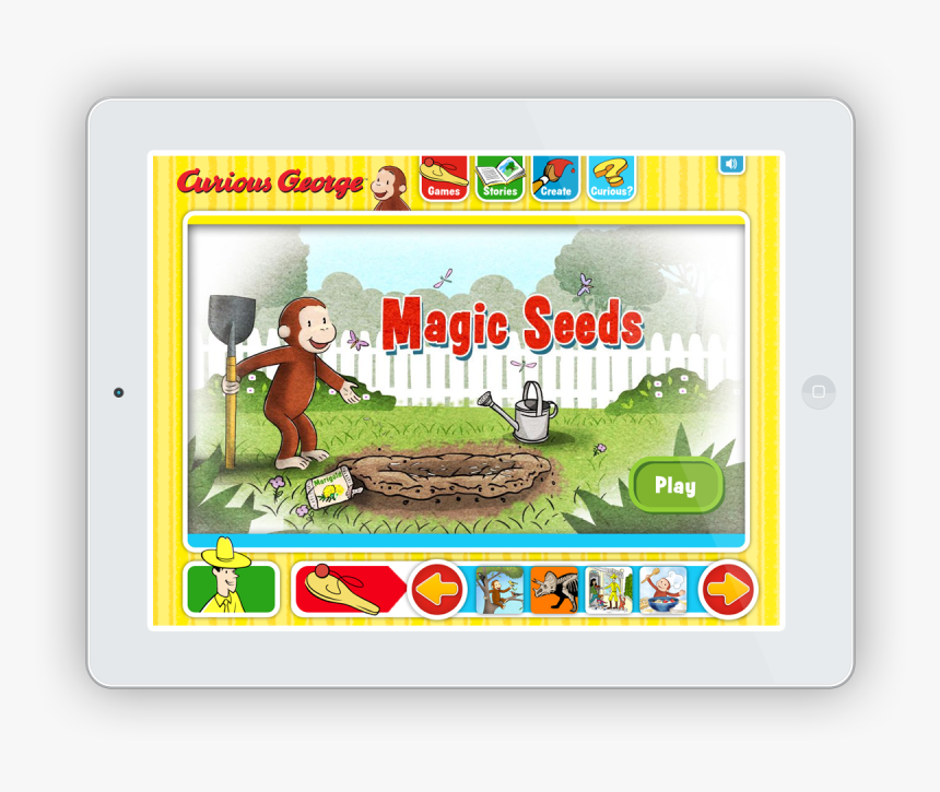 Curious George Paint Box Game, HD Png Download