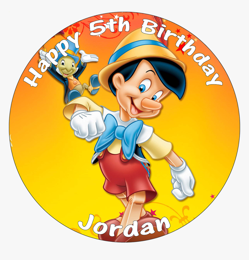 Transparent Disney Cars Christmas Clipart - Edible Round Cake Toppers Pinocchio, HD Png Download