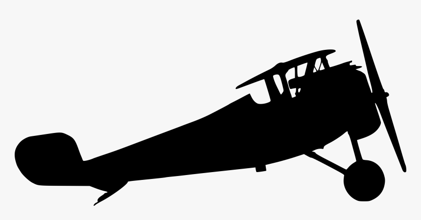 Rotorcraft Clip Art Portable Network Graphics Airplane - Old Airplane Silhouette, HD Png Download