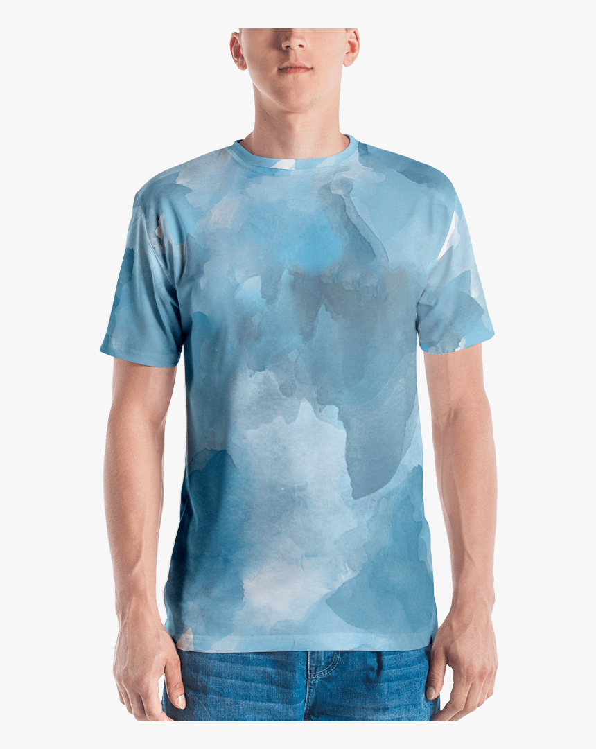 Baby Blue Watercolor T Shirt T Shirt Zazuze 
 Data - Yog The Label Aksha, HD Png Download