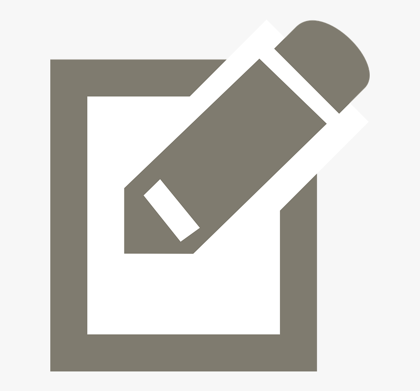 Writing, Icon, Symbol, Gray, Pen, Pencil, Isolated - Font Awesome Pencil Icon, HD Png Download