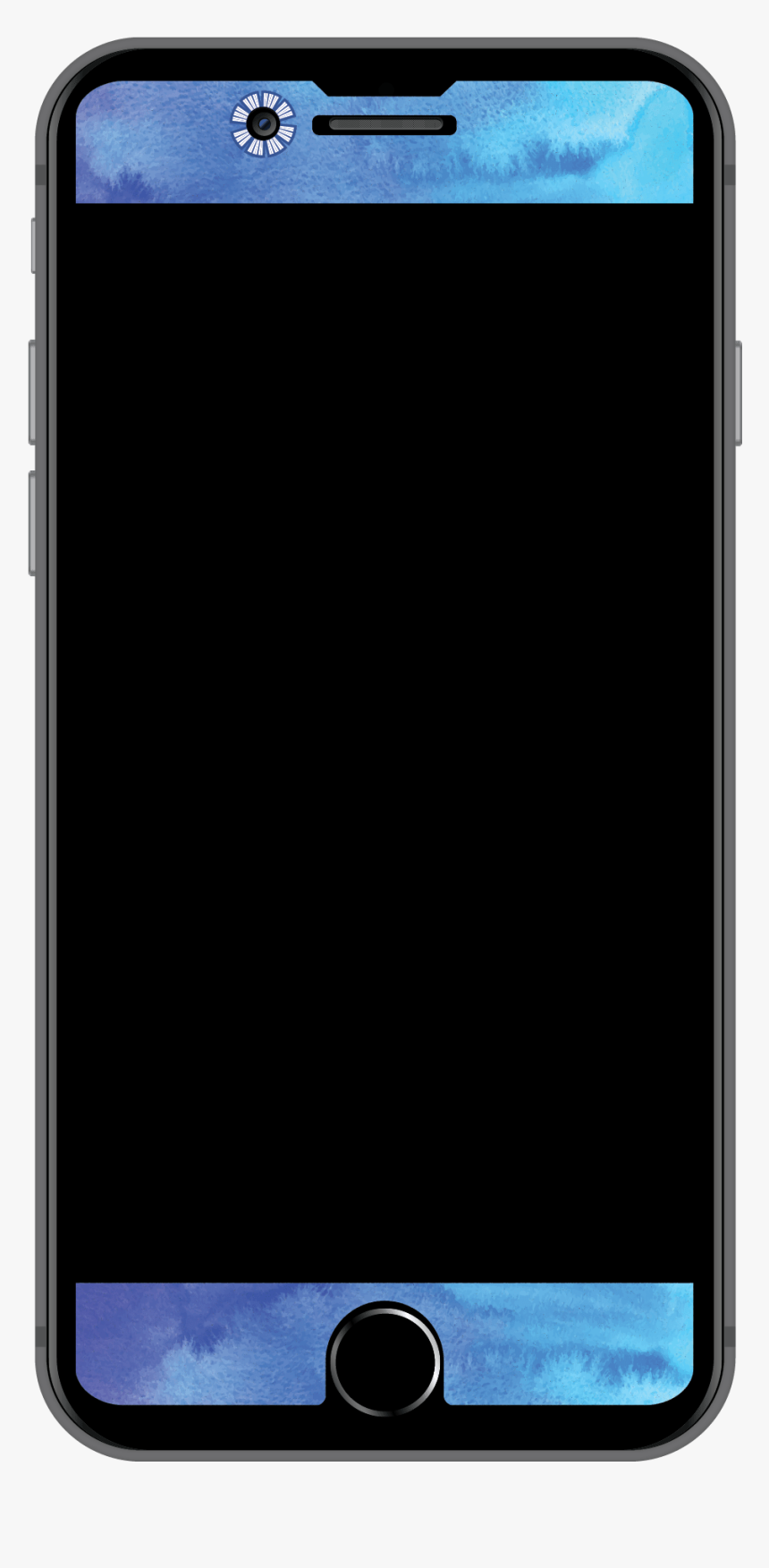 Selfie Sight Watercolor Blue Wave - Smartphone, HD Png Download