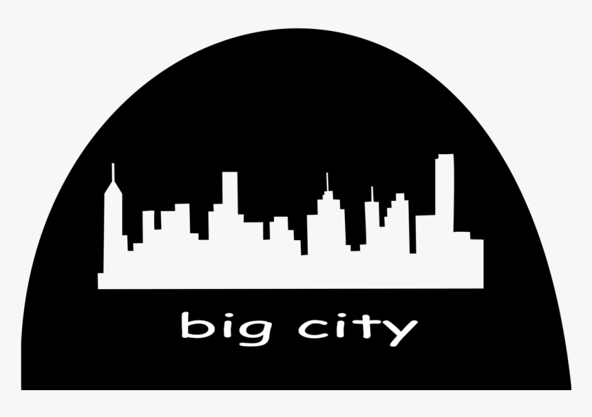 Silhouette,monochrome Photography,text - City Clipart White Png, Transparent Png