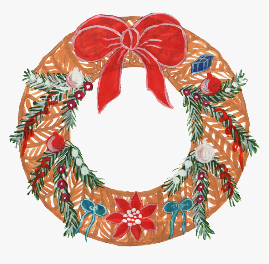 Free Download - Wreath - Christmas Corner Wreath Transparent, HD Png Download