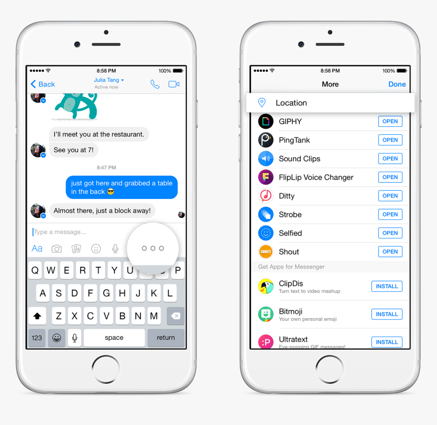 Messenger Location Sharing1 Copy - Sent A Photo Messenger, HD Png Download