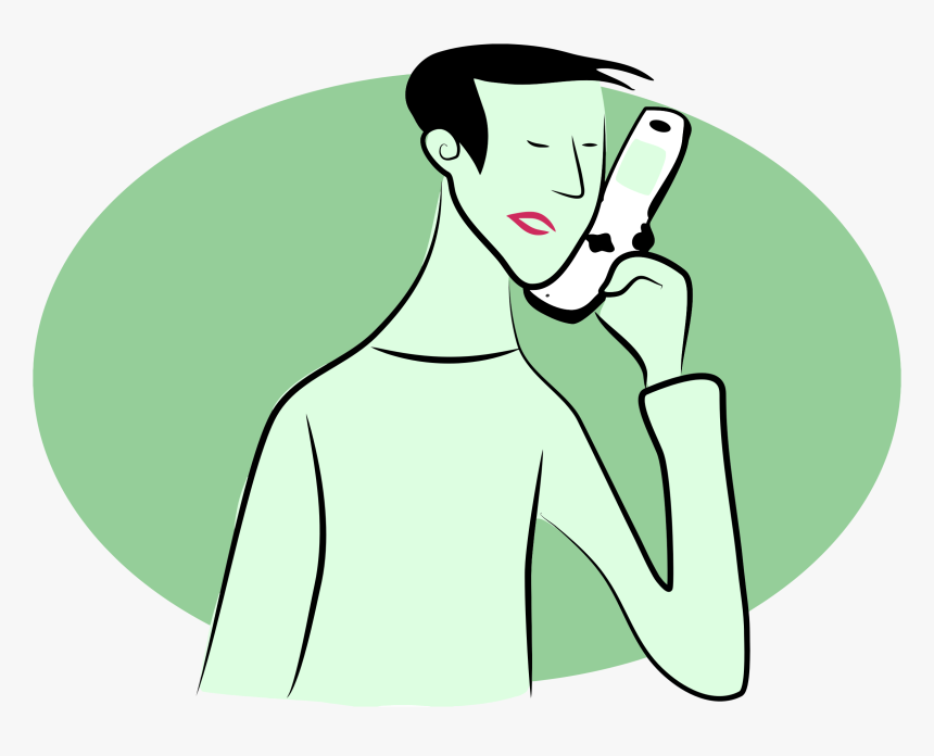 Mobile Chat Clip Arts - คน คุย โทรศัพท์ การ์ตูน Png, Transparent Png