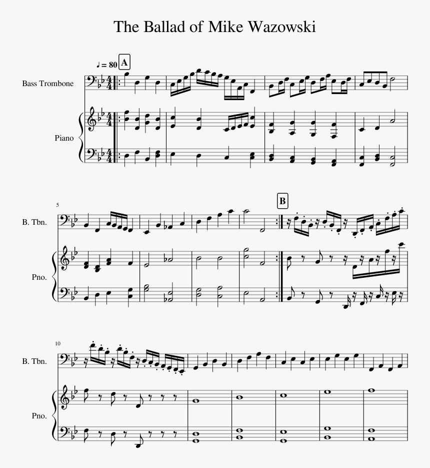 Stardew Valley In The Deep Woods Piano Sheet, HD Png Download