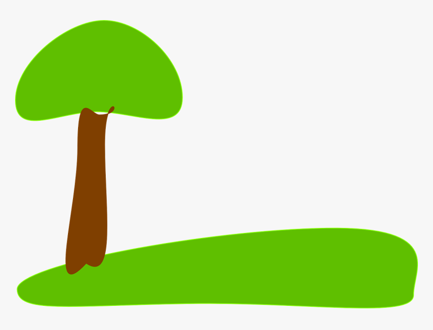 Tree On Grass Clipart, HD Png Download
