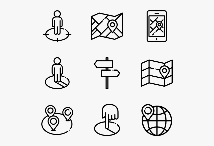 Location Collection - Line Art, HD Png Download